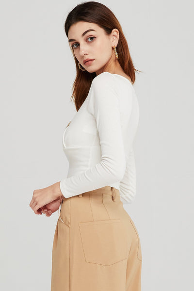 Diana Surplice Crop Top