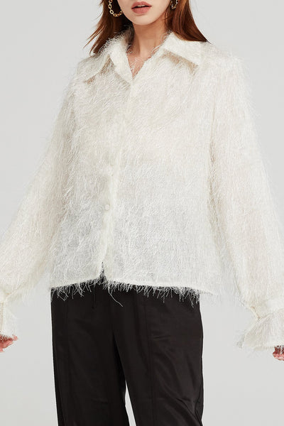 Kaitlyn Fuzzy Fringe Blouse