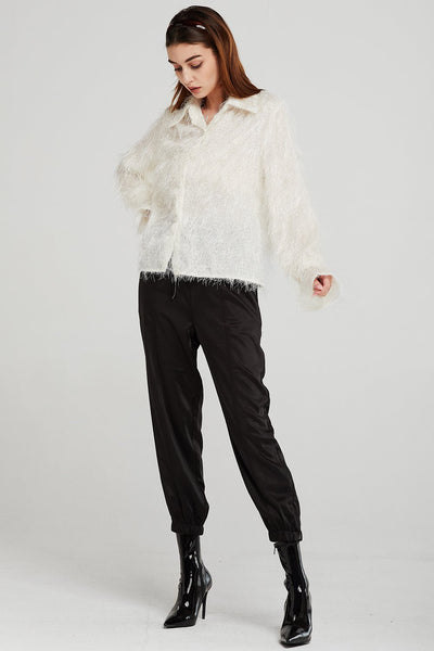 Kaitlyn Fuzzy Fringe Blouse