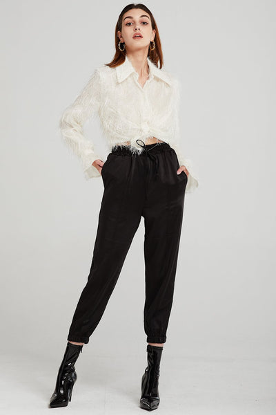 Kaitlyn Fuzzy Fringe Blouse