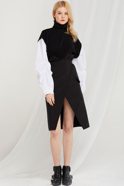 Rina Belted Wrap Skirt