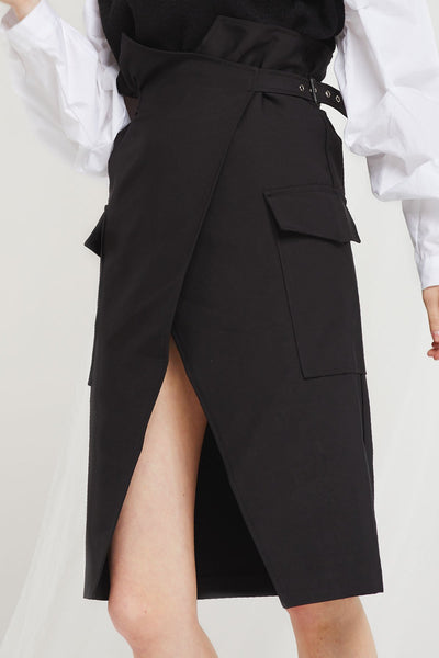 Rina Belted Wrap Skirt