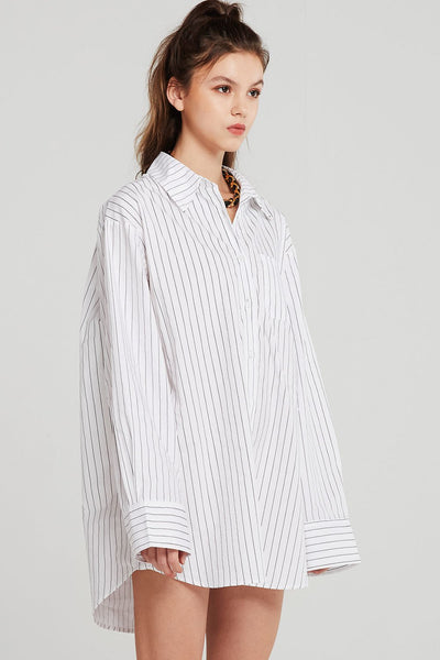 Zoey Puff Sleeve Shirt Dress