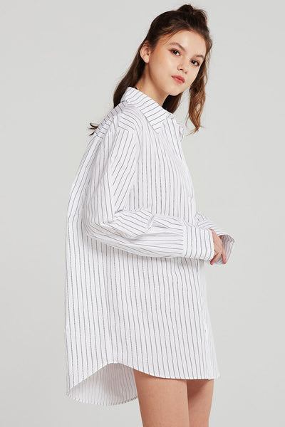 Zoey Puff Sleeve Shirt Dress