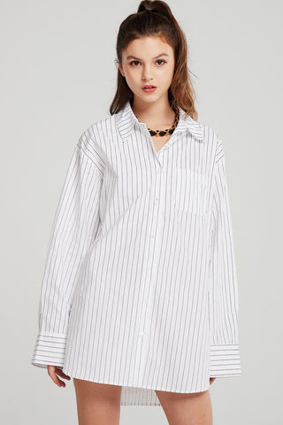 Zoey Puff Sleeve Shirt Dress