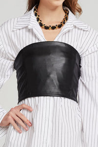 Joy Pleather Tube Top