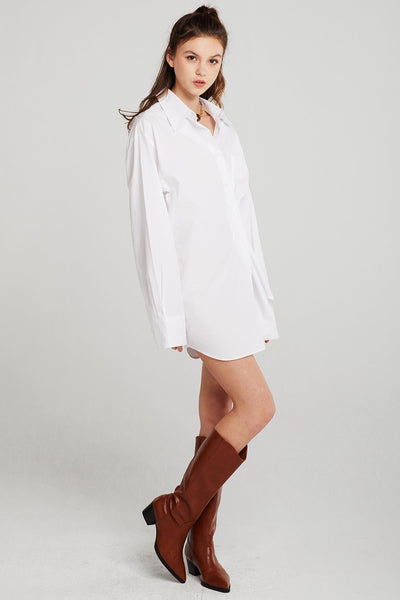 Zoey Puff Sleeve Shirt Dress