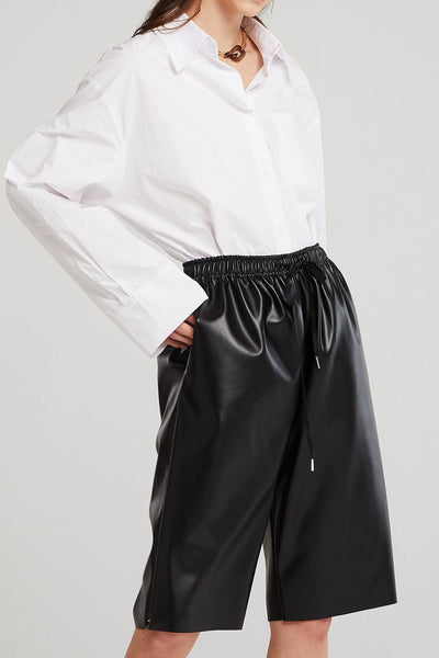 Nevaeh Pleather Knee Length Pants