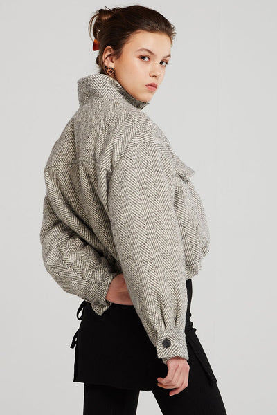 Alice Herringbone Crop Jacket