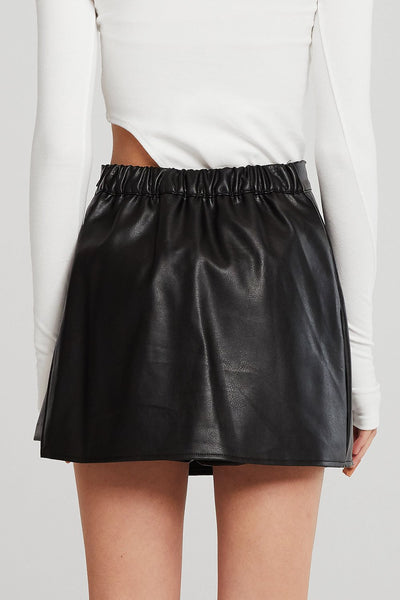 Morgan Pleather Skort