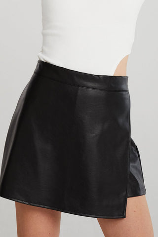 Morgan Pleather Skort