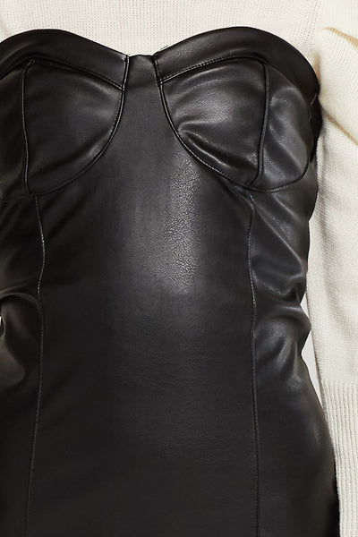 Natalie Pleather Tube Dress