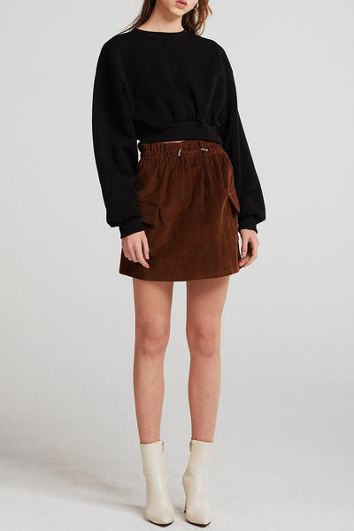 Kaylee Pocket Detail Cord Skirt