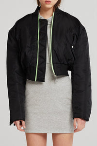 Nova Cropped Bomber Jacket