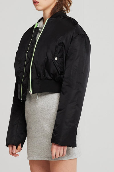 Nova Cropped Bomber Jacket