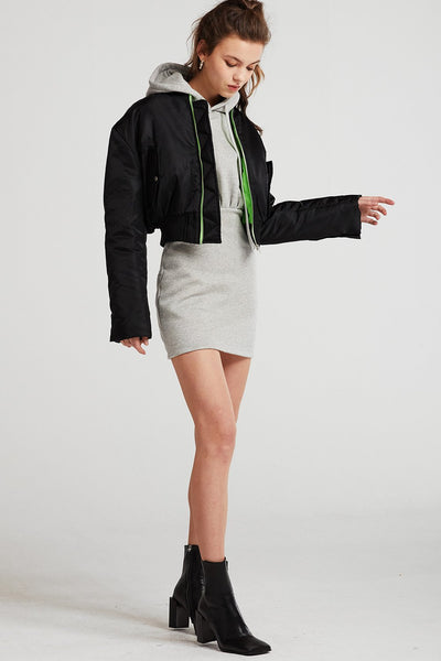 Nova Cropped Bomber Jacket