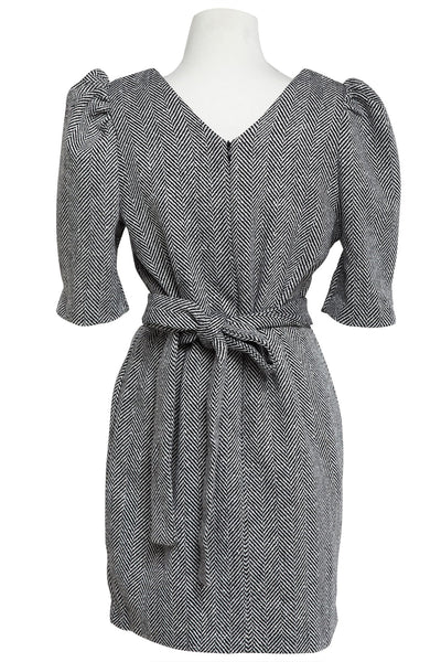 Jenny Tied Herringbone Dress-2 Colors