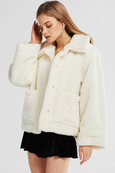 Natalie Fuzzy Borg Coat