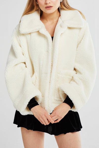 Natalie Fuzzy Borg Coat