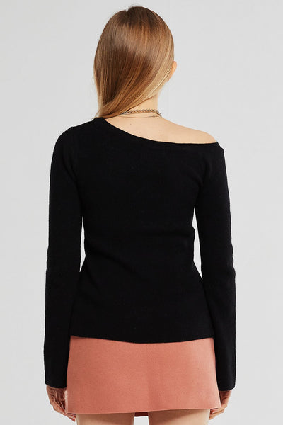 Everly Off-the-Shoulder Knitted Pullover