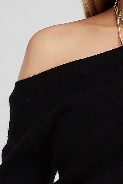 Everly Off-the-Shoulder Knitted Pullover