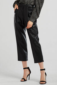 Delilah Pleather Pintuck Pants