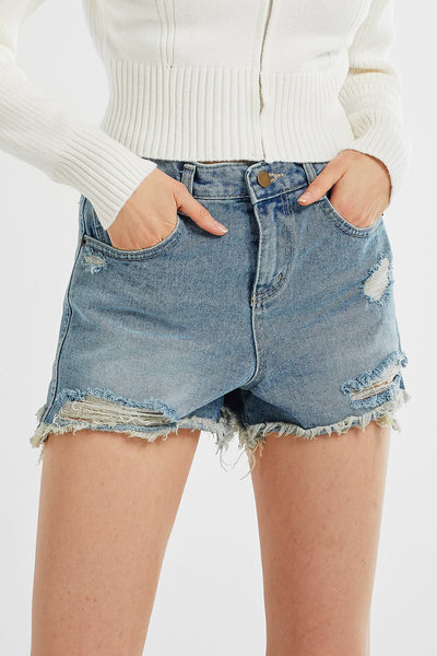 Piper Distressed Denim Shorts