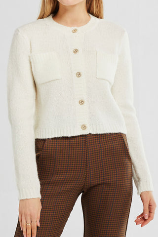 Madison Fuzzy Cropped Cardigan