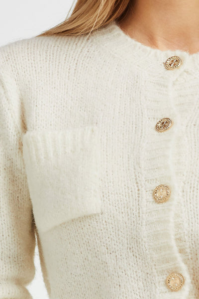 Madison Fuzzy Cropped Cardigan