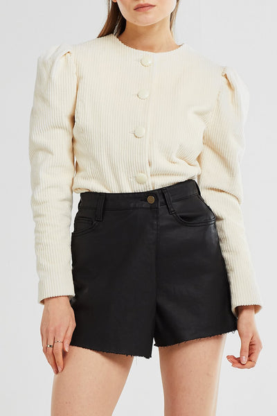 Lydia Pleather Wrap Skort