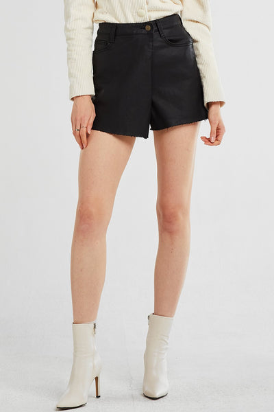 Lydia Pleather Wrap Skort