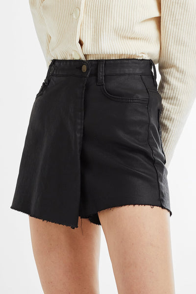 Lydia Pleather Wrap Skort