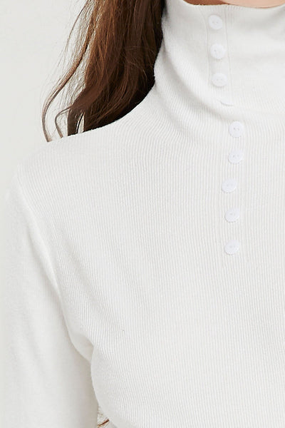 Rita Buttoned Turtleneck-2 Colors