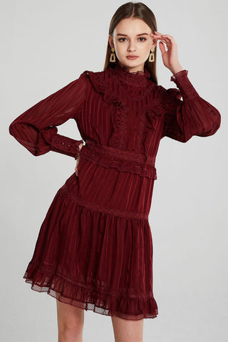 Sarah Shimmer Pleated Dress