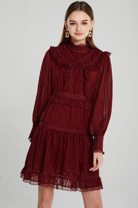 Sarah Shimmer Pleated Dress