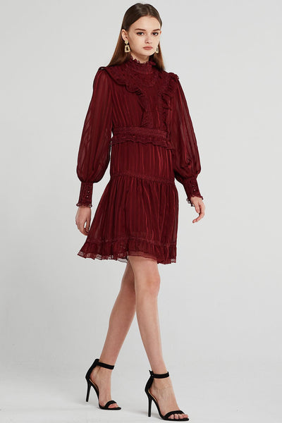 Sarah Shimmer Pleated Dress