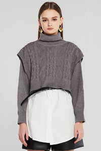 Maya Shirt Layered Splice Knit Jumper