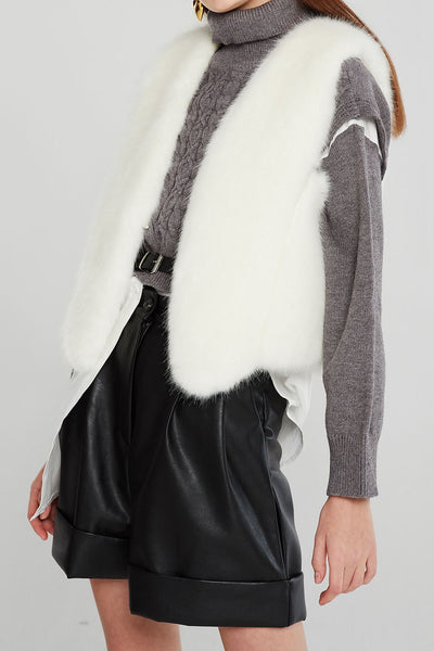 Linda Faux Mink Fur Vest