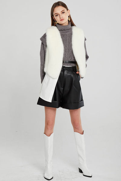 Linda Faux Mink Fur Vest