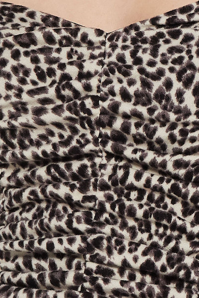 Jessica Ruched Leopard Dress