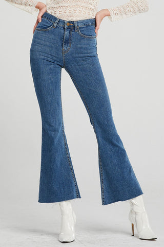 Belen Frayed Hem Bootcut Jeans