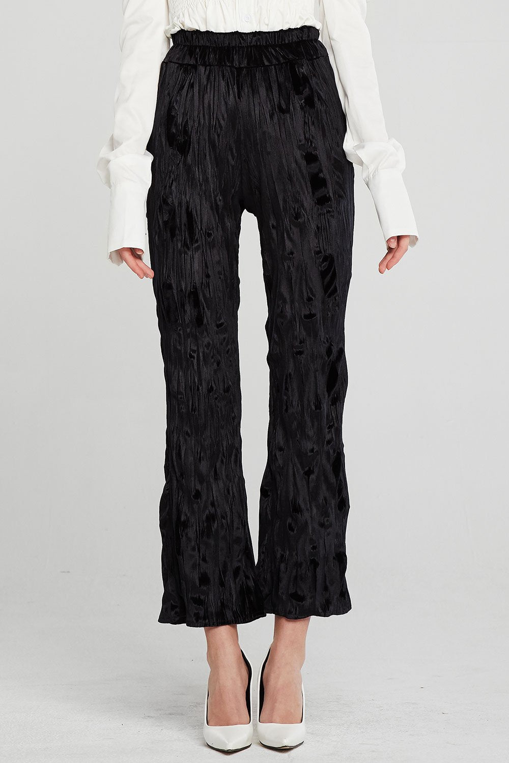 Kendall Shimmer Crinkle Velvet Pants