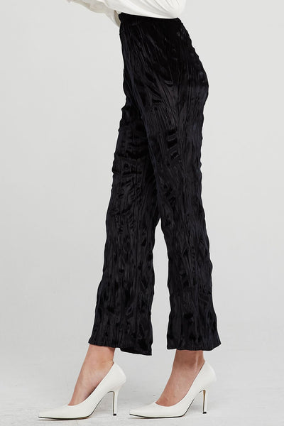 Kendall Shimmer Crinkle Velvet Pants