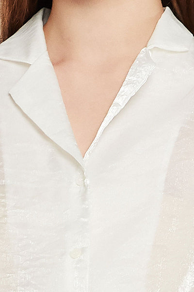 Tinley Puff Sleeve Shimmer Shirt