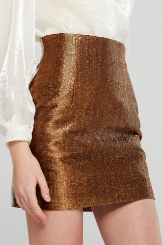 Simone Textured Metallic Skirt