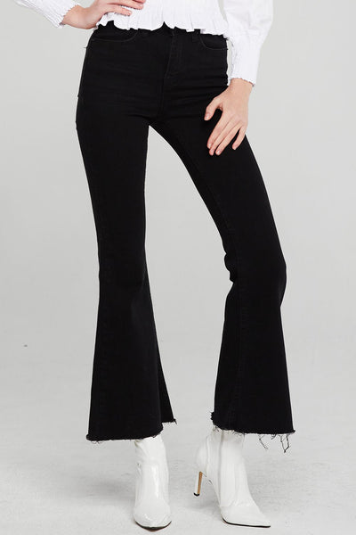 Belen Frayed Hem Bootcut Jeans