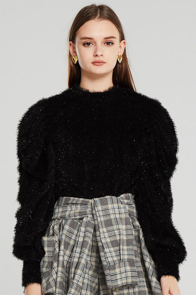 Dana Puff Sleeve Fluffy Sweater