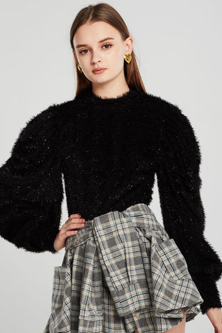 Dana Puff Sleeve Fluffy Sweater