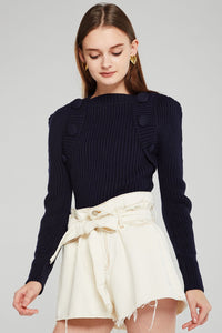 Nova Rib Knit Cropped Jumper