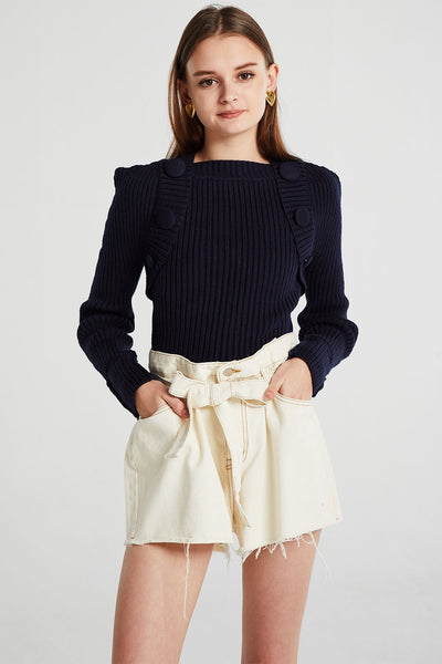 Nova Rib Knit Cropped Jumper